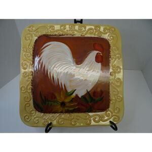 Decorative Kitchen Rooster Plate, Bella Casa, Farmhouse Rustic Country Decor